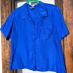 Women's Blue Button Down Shirt